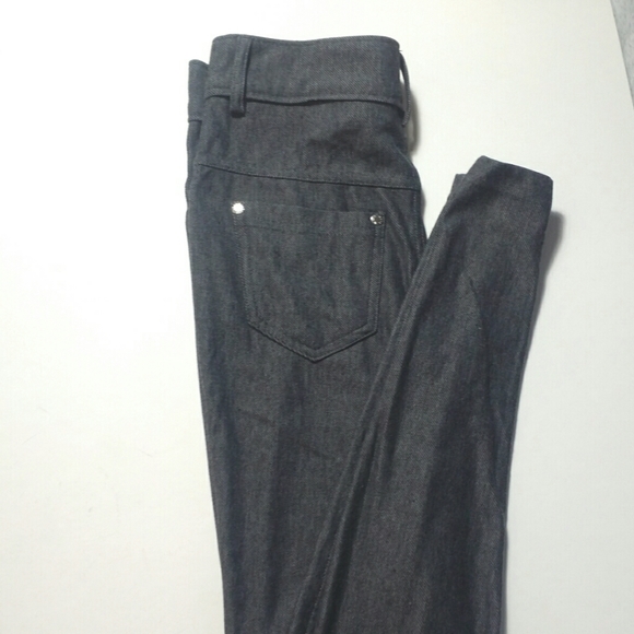 NWOT yelete S/M grey Jean look leggings - Picture 4 of 4